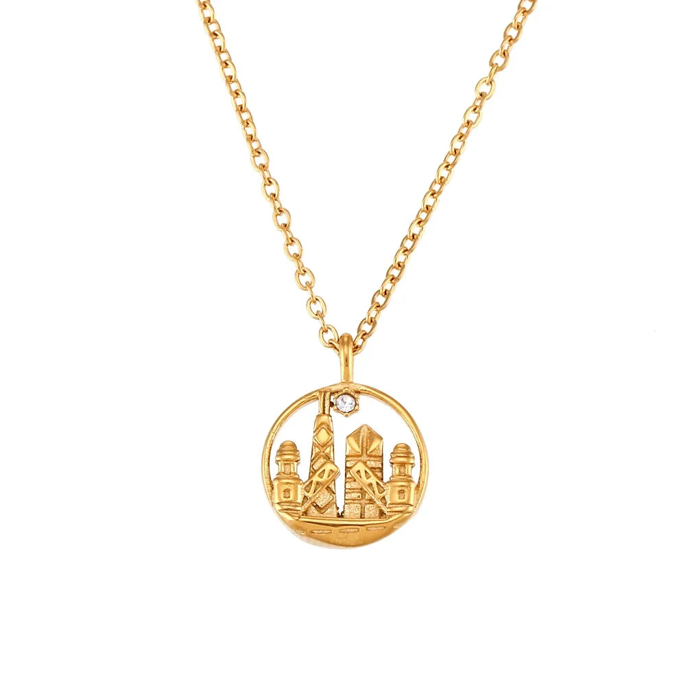 18k landmark adventures travelers necklace
