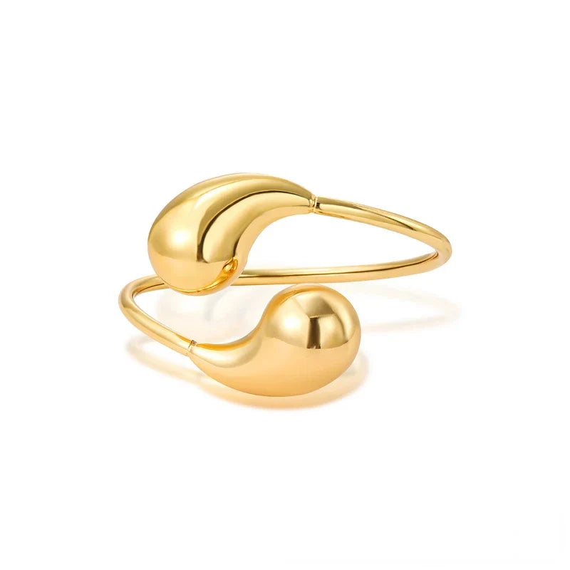 Bold Water Drop Bangle Bracelet in gold