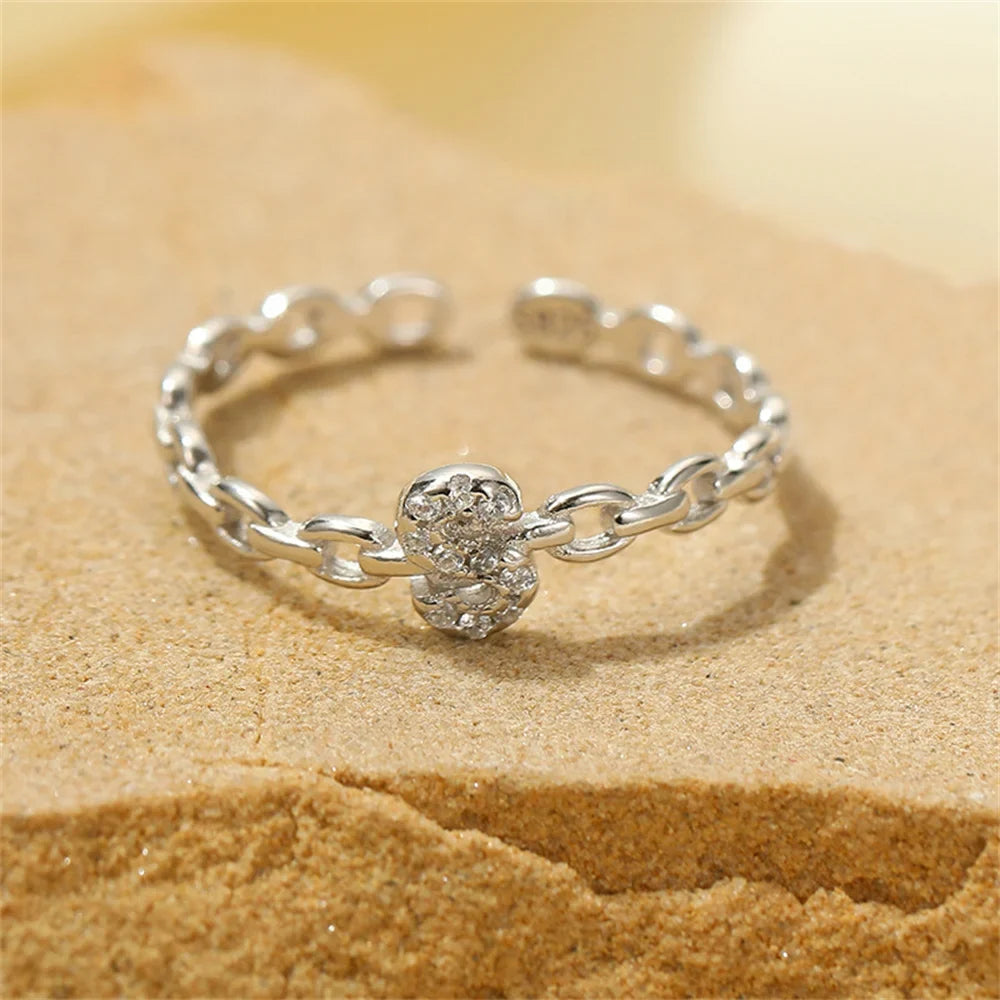 dainty diamond letter initial ring