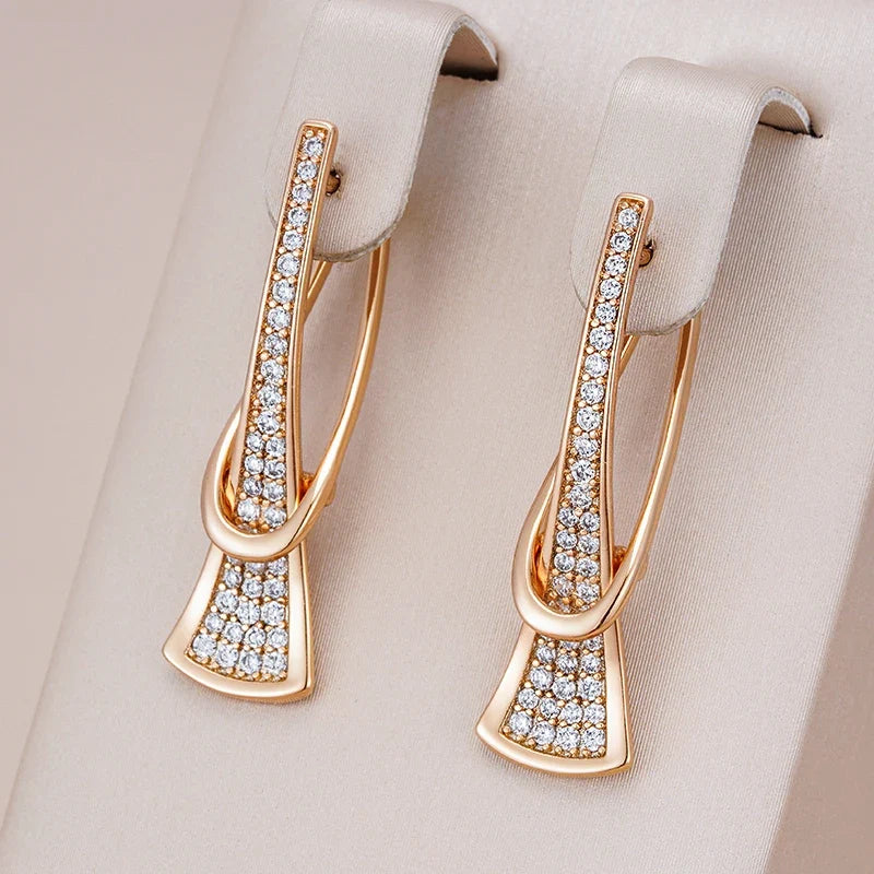 Classy Layered Diamond Accented Earrings