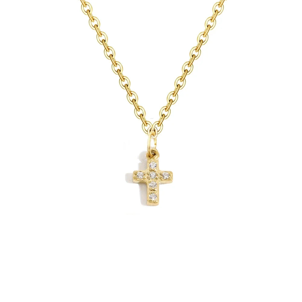 dainty zircon letter initial number symbol chain necklace