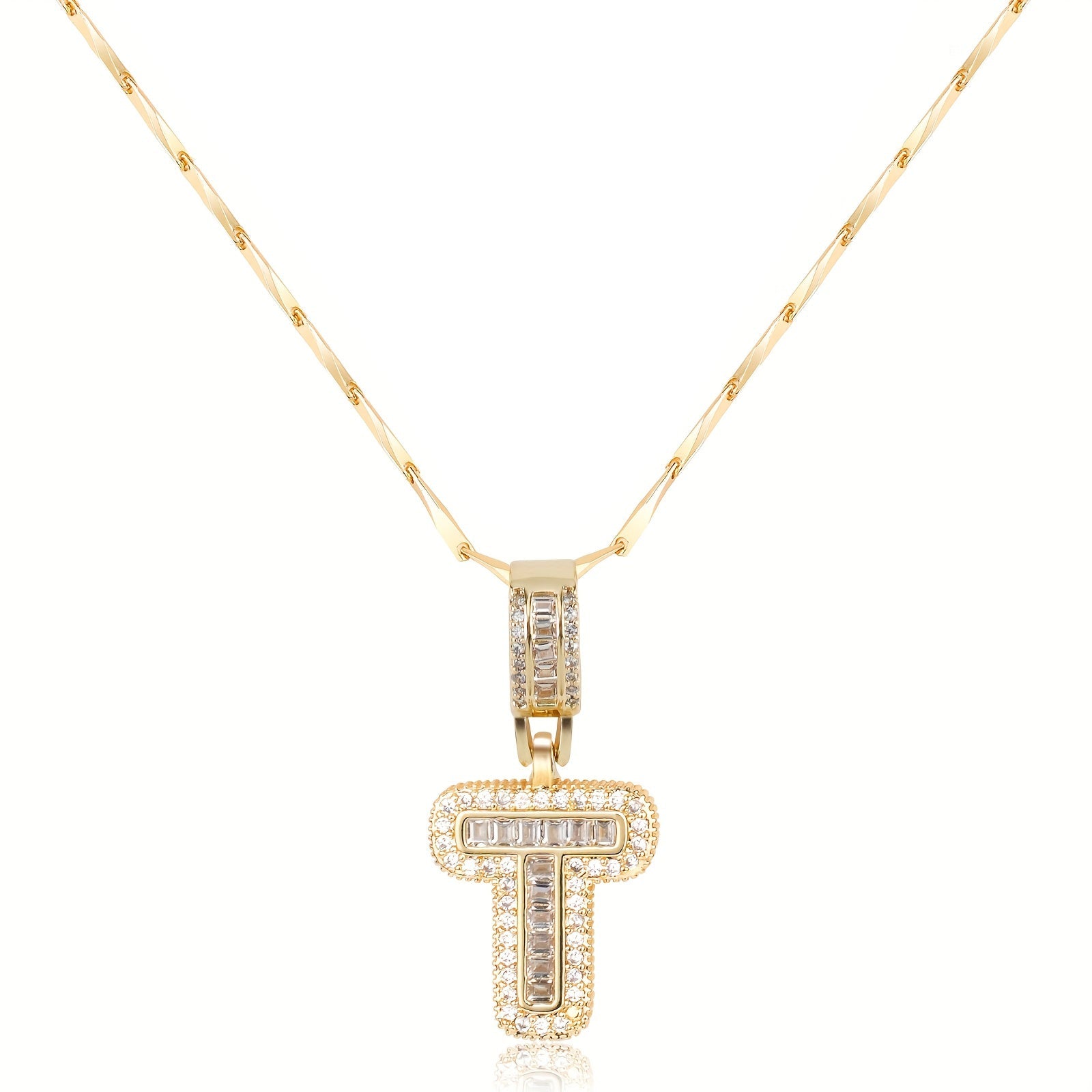 Bold Initial Necklace in gold