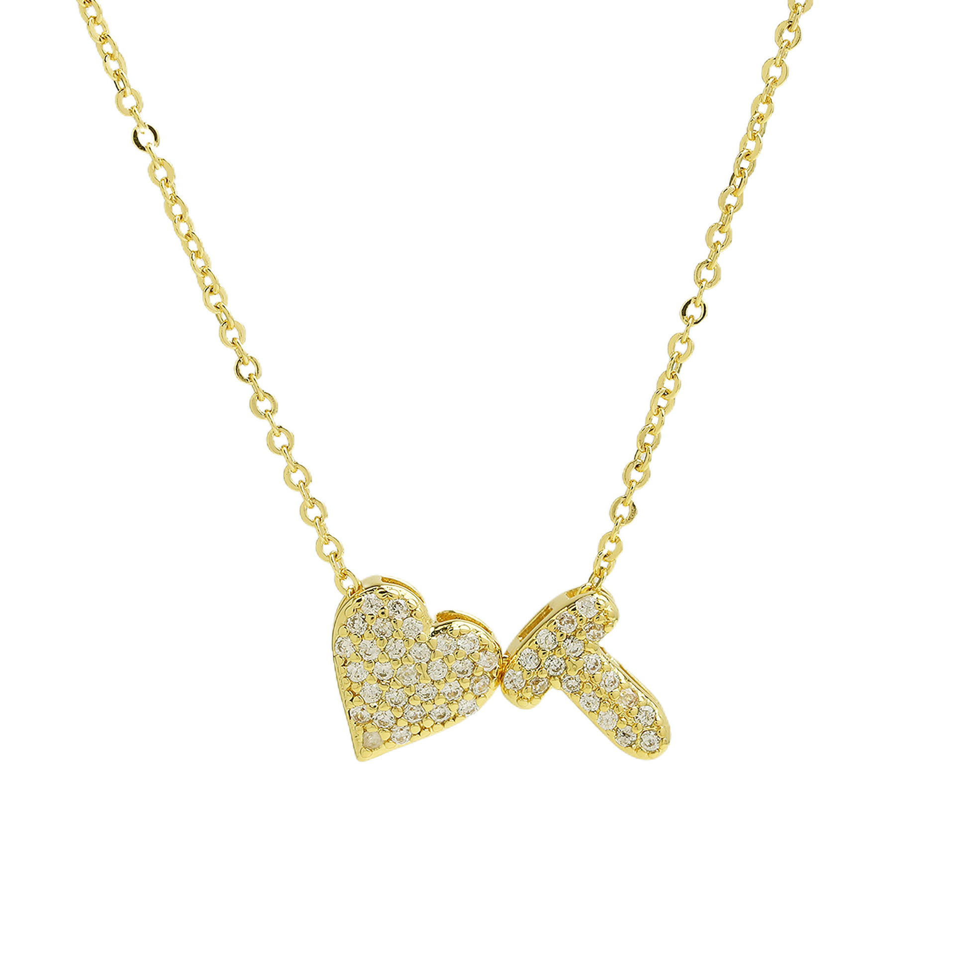 elegant statement love letter initial necklace