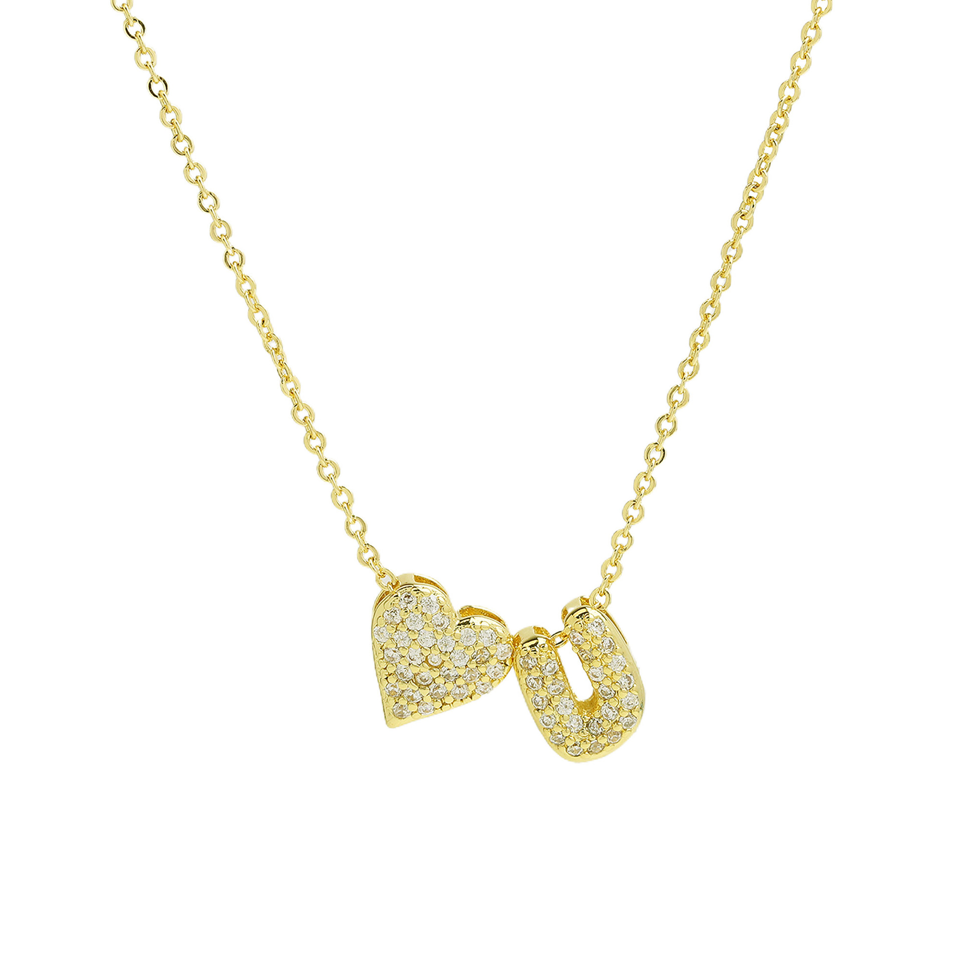 elegant statement love letter initial necklace