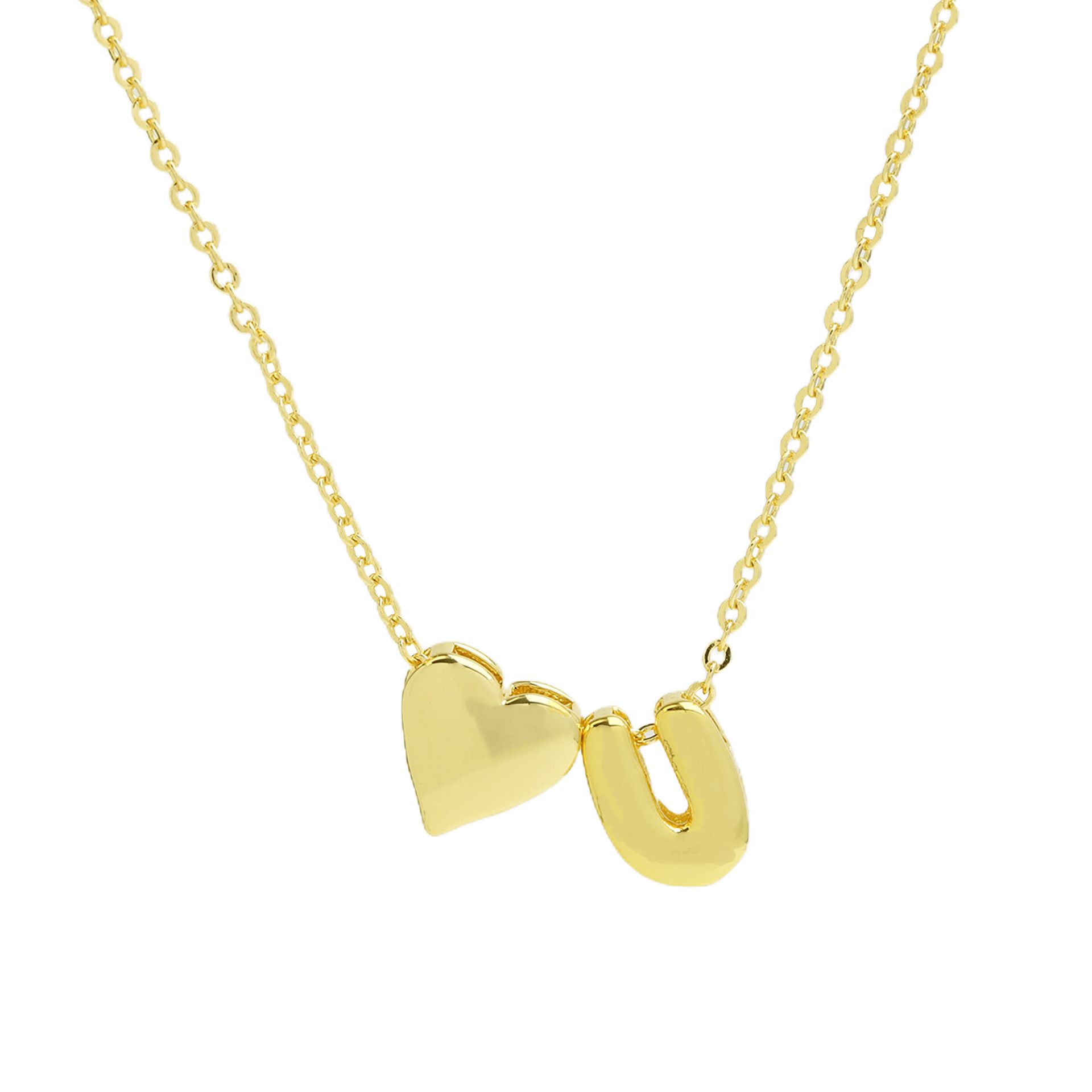 elegant statement love letter initial necklace