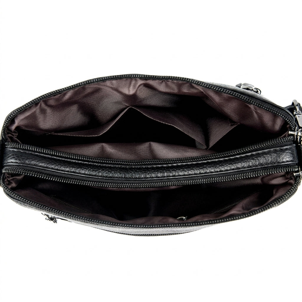 Minimal Checkered Shoulder Bag