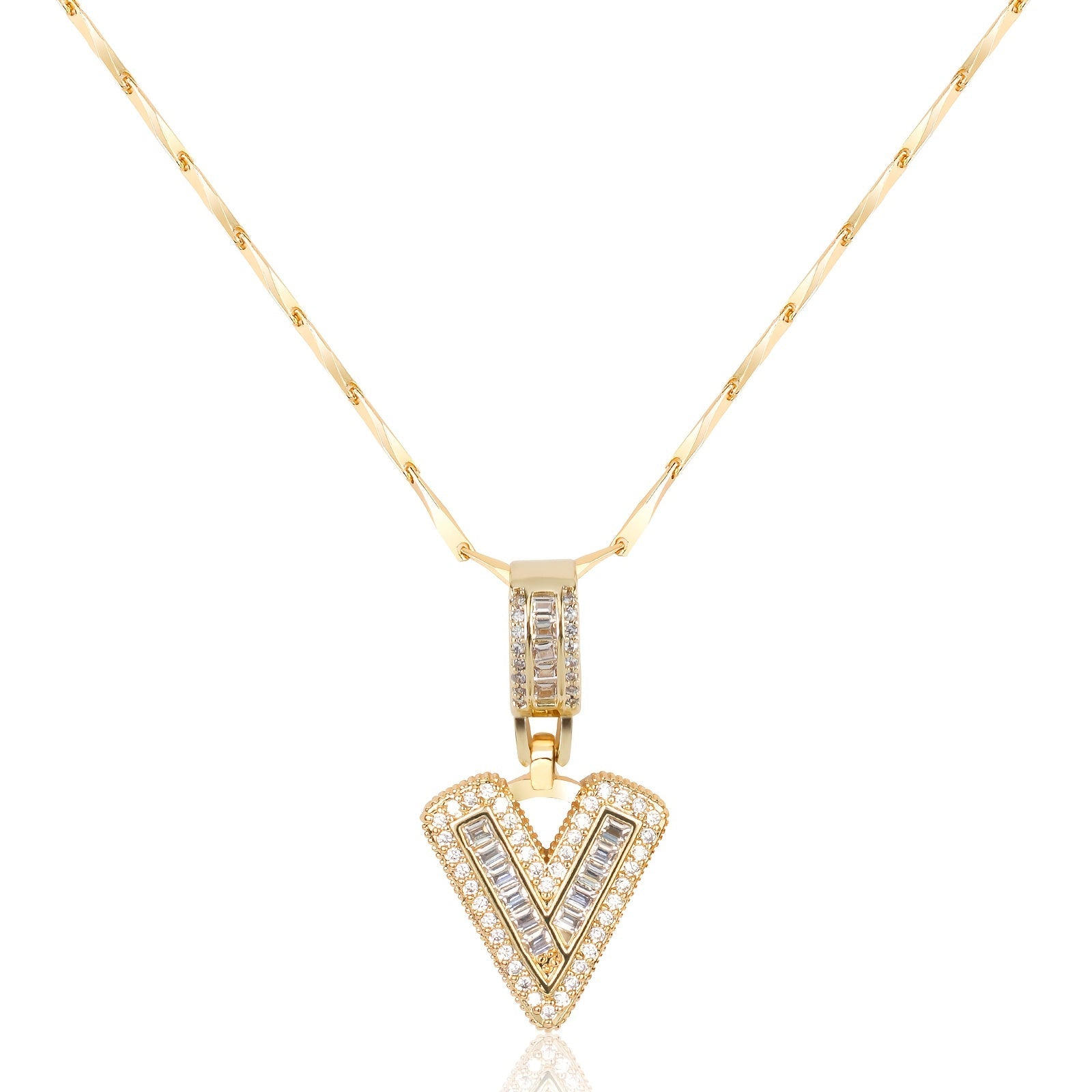 Bold Initial Necklace in gold