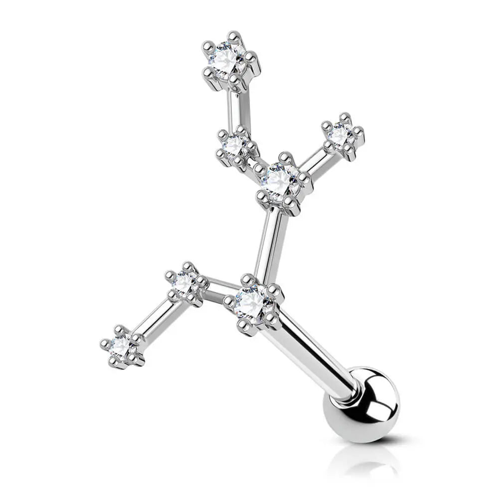 16g astrology zodiac constellation stud earrings