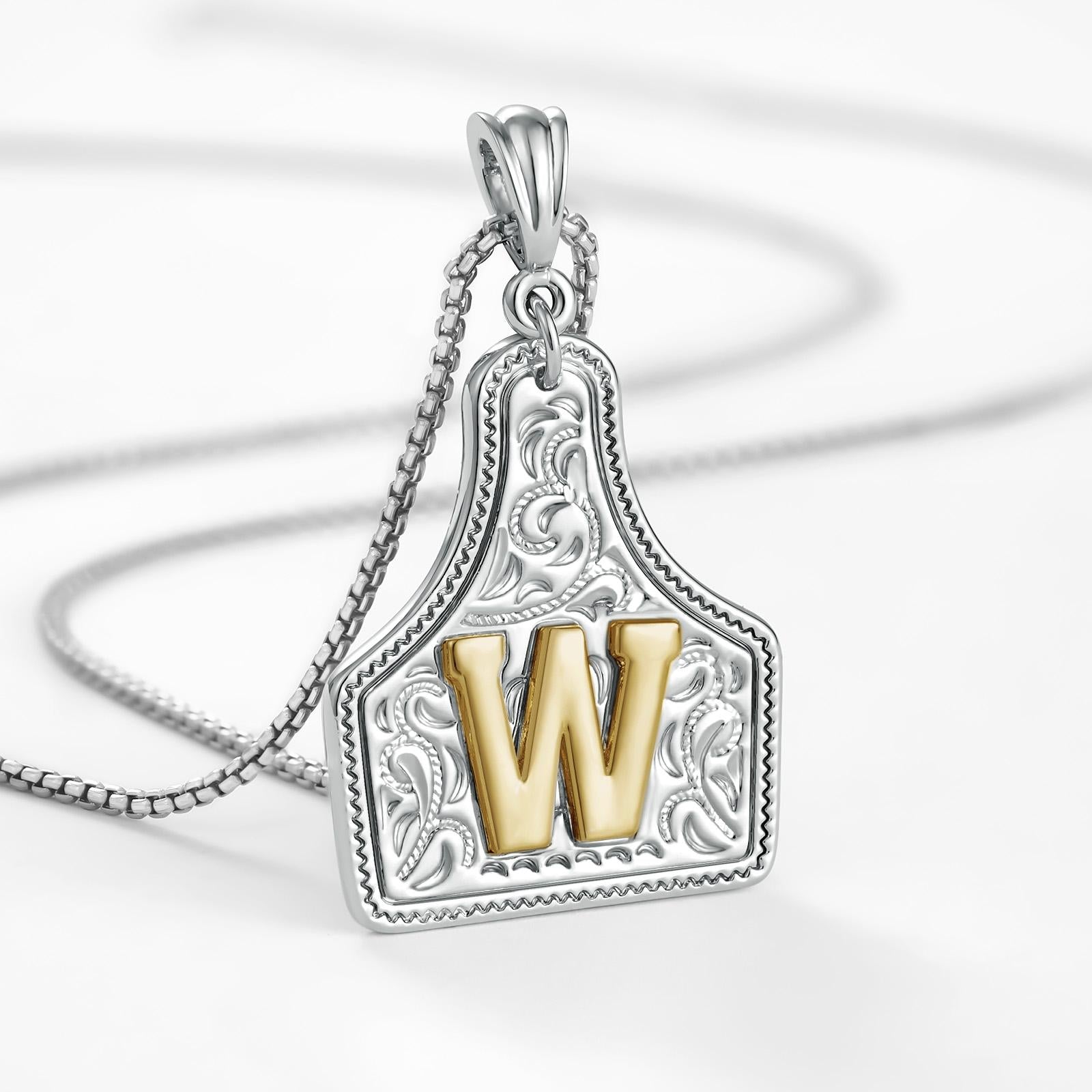 14k elegant cowgirl initial necklace