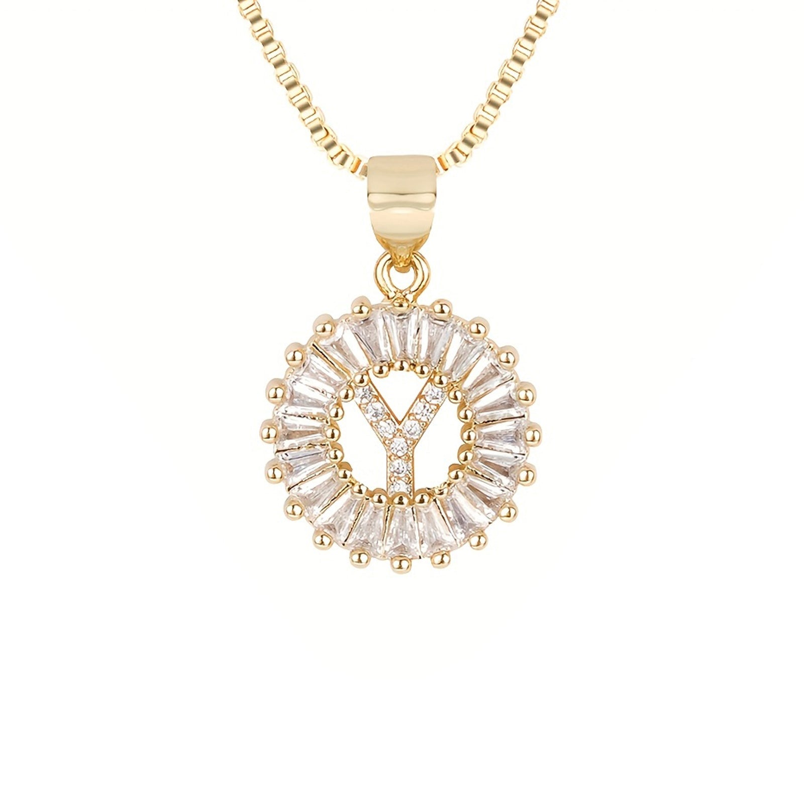 circle initial necklace