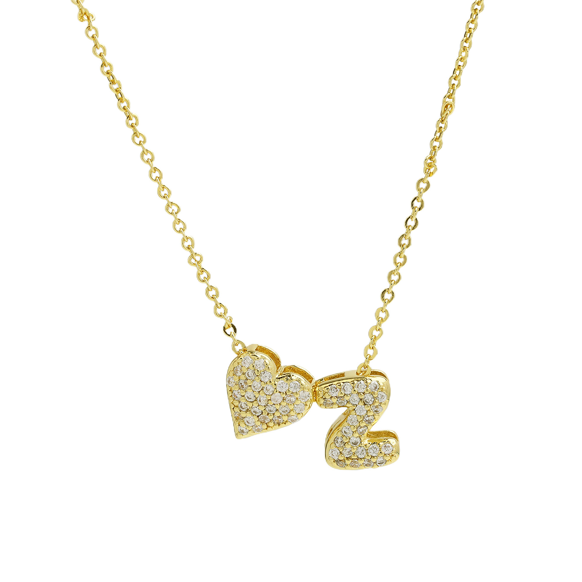 elegant statement love letter initial necklace