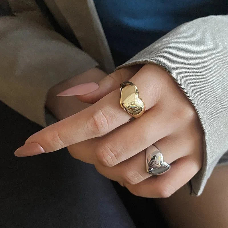 Bold Statement Heart Rings