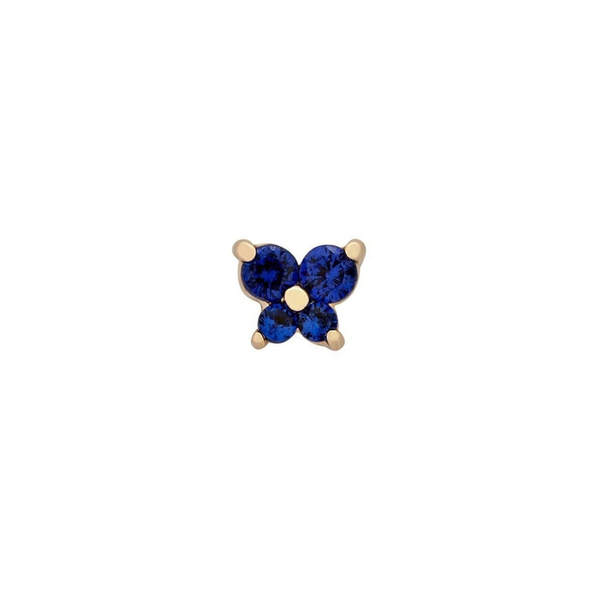 dainty butterfly birthstone stud earring