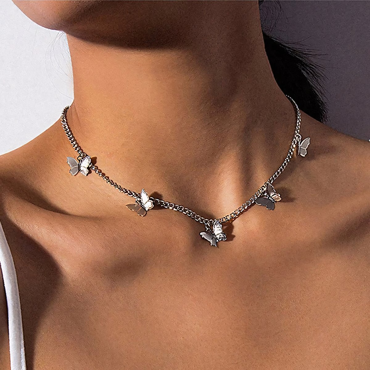 Dainty Butterfly Choker Necklace