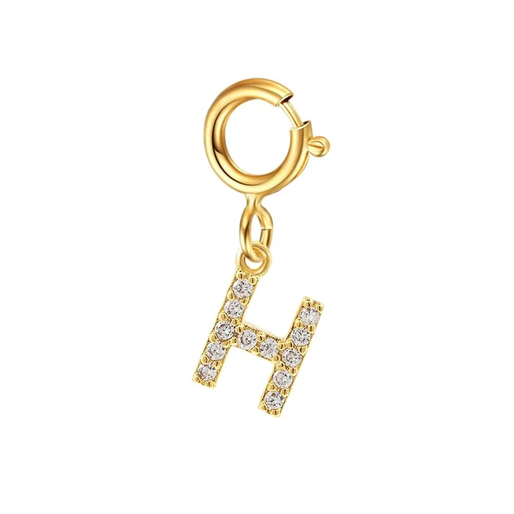 dainty cuban figaro chain letter initial bracelet