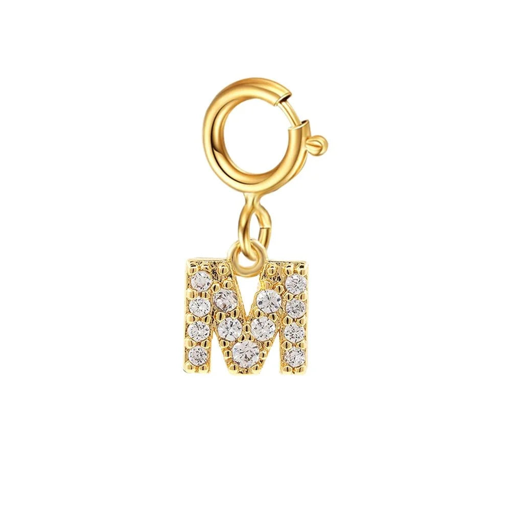 dainty cuban figaro chain letter initial bracelet