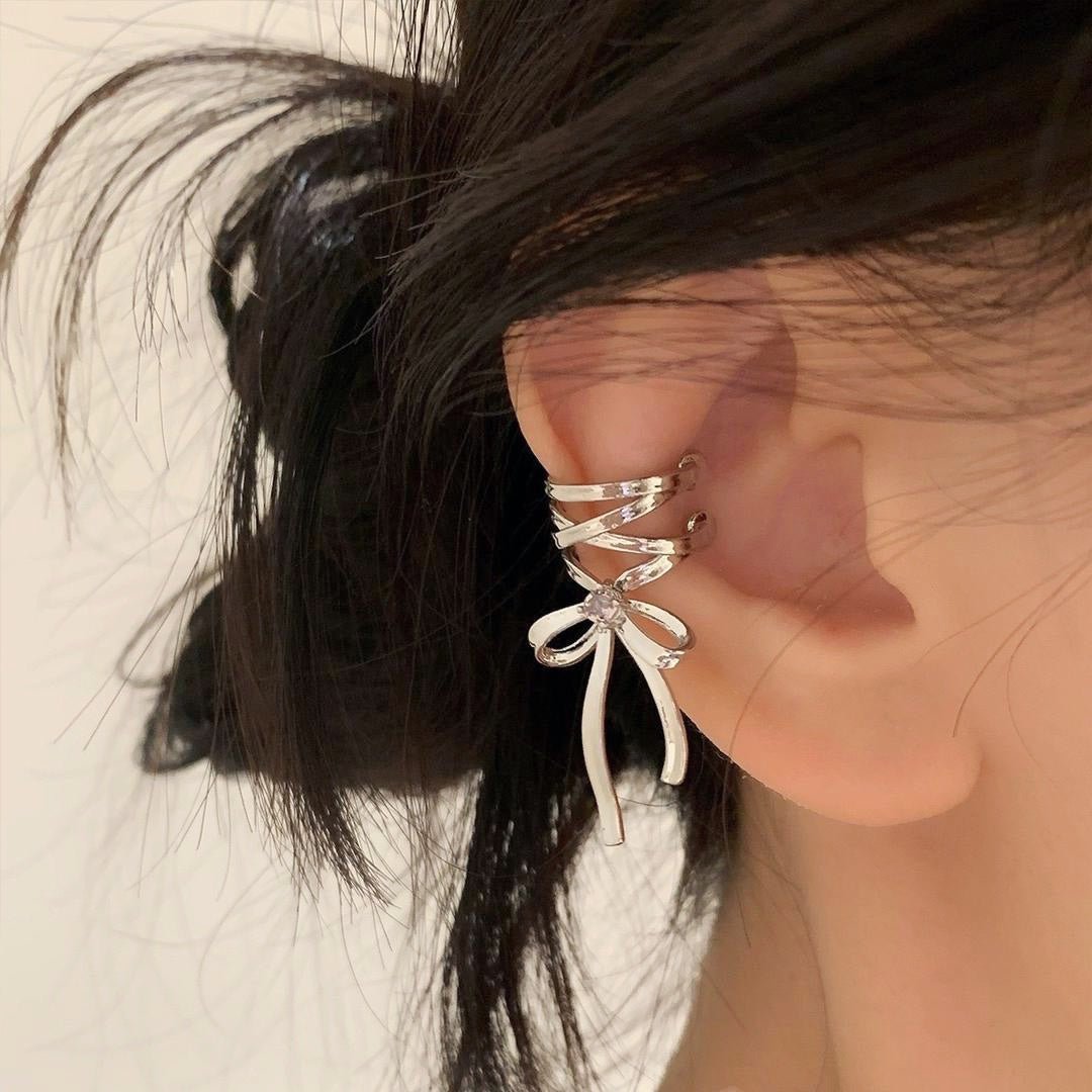 Dainty Ribbon Bow Ear Cuff