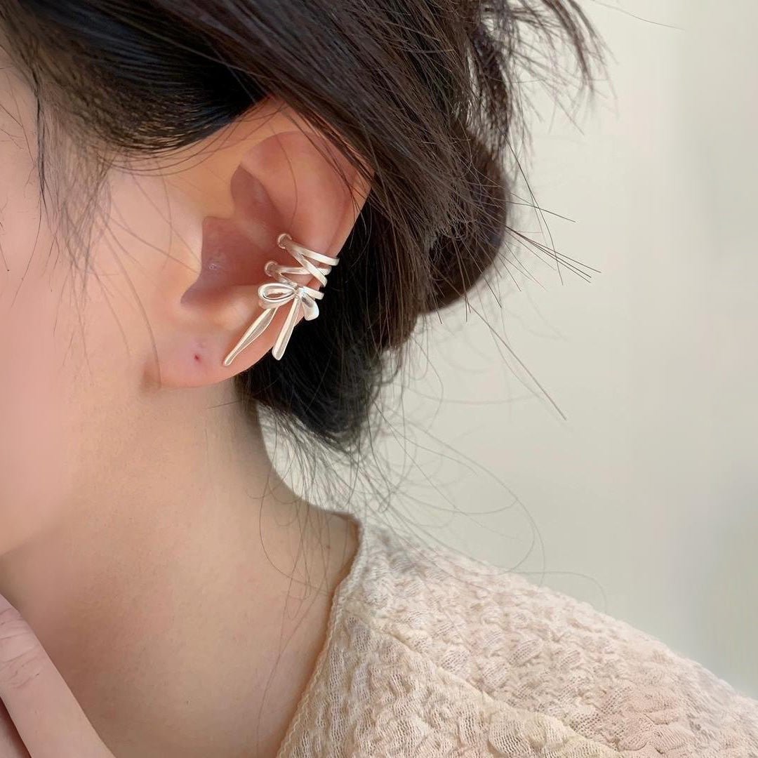 Dainty Ribbon Bow Ear Cuff
