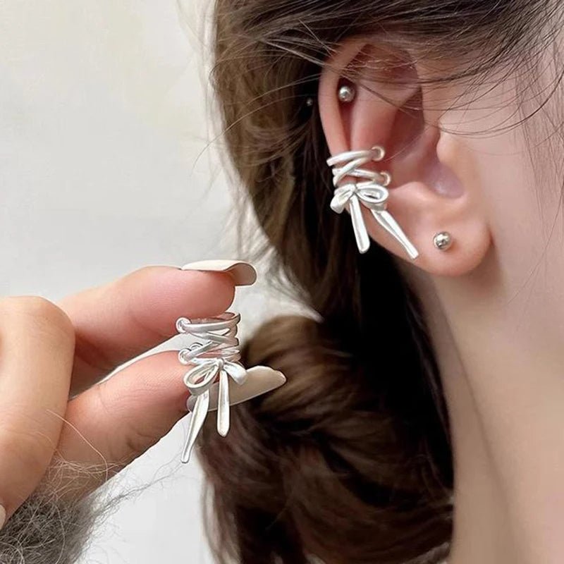 Dainty Ribbon Bow Ear Cuff
