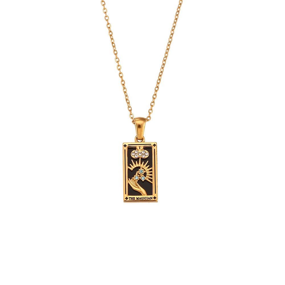 dainty tarot charm necklaces