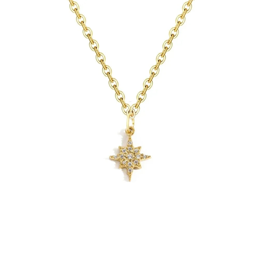 dainty zircon letter initial number symbol chain necklace