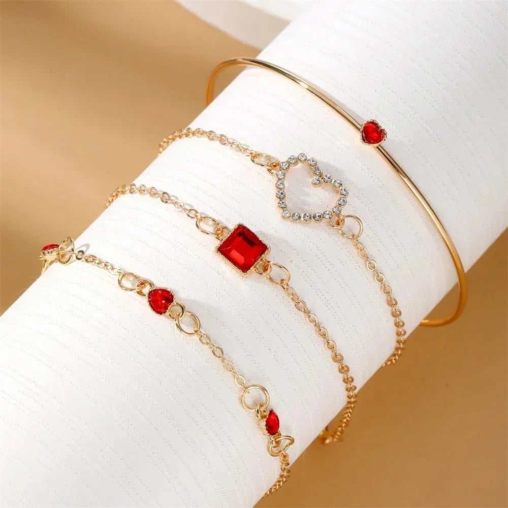 Diamond Statement Bracelet Stacks