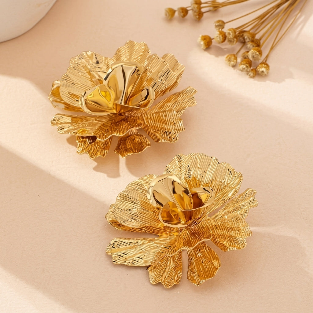 Statement Floral Dangle Earrings