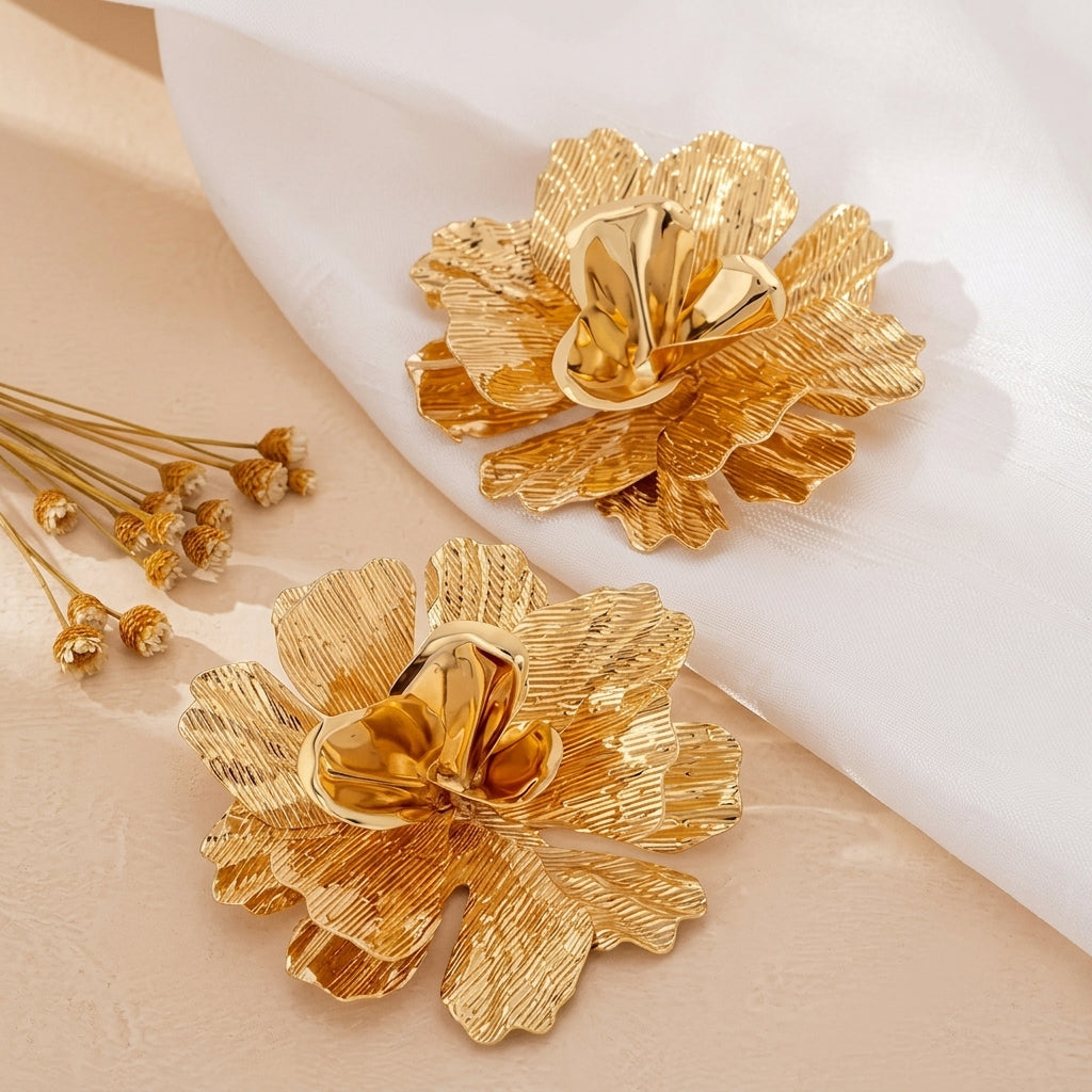 Statement Floral Dangle Earrings