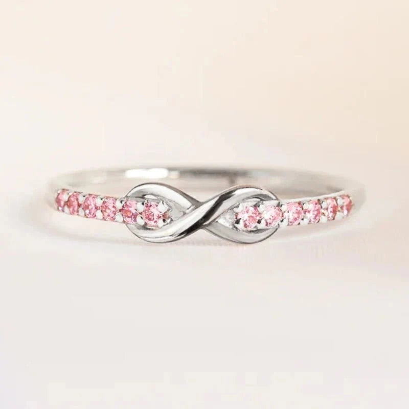 Forever Infinity Diamond Ring in silver