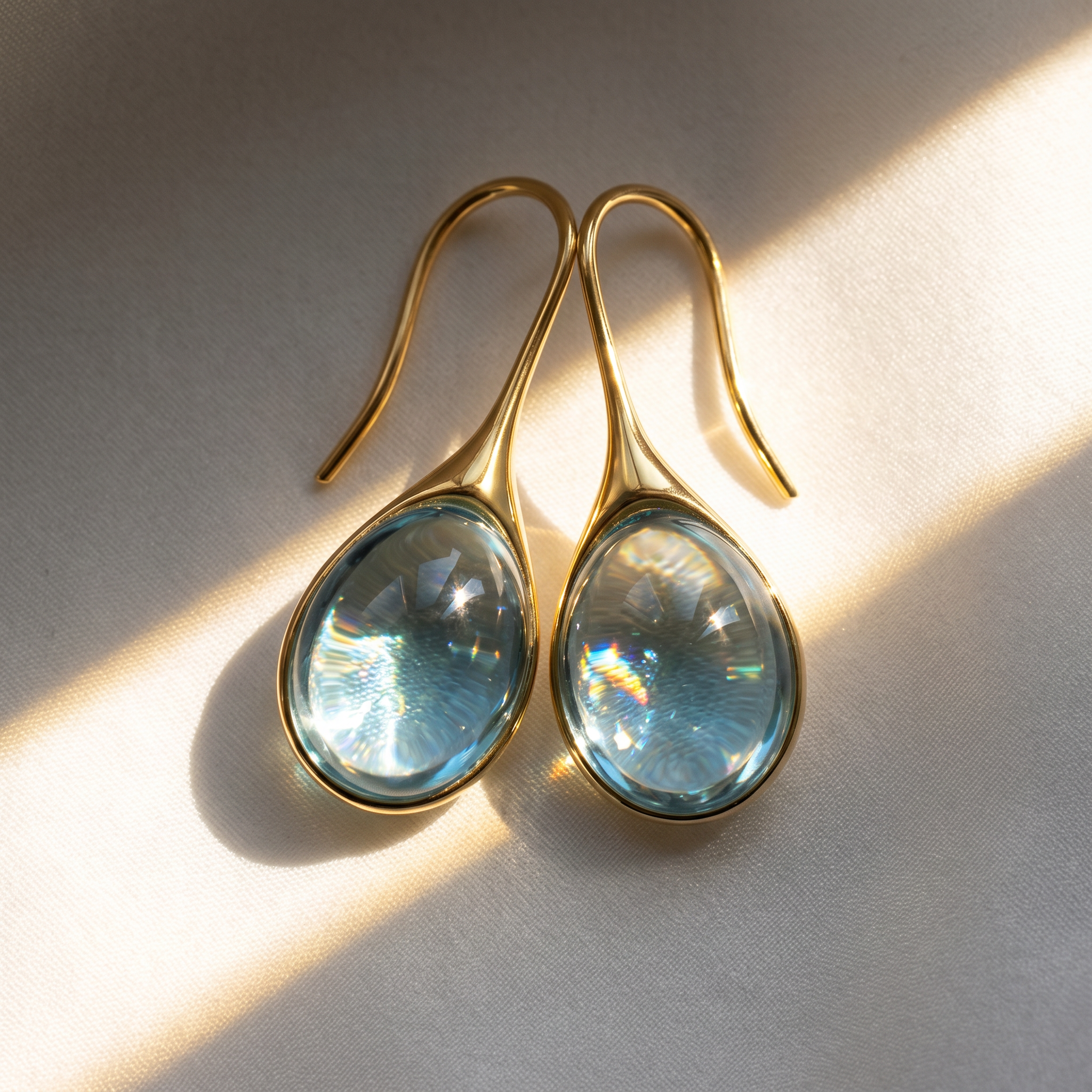 Dainty Waterdrop Dangle Earrings in gold