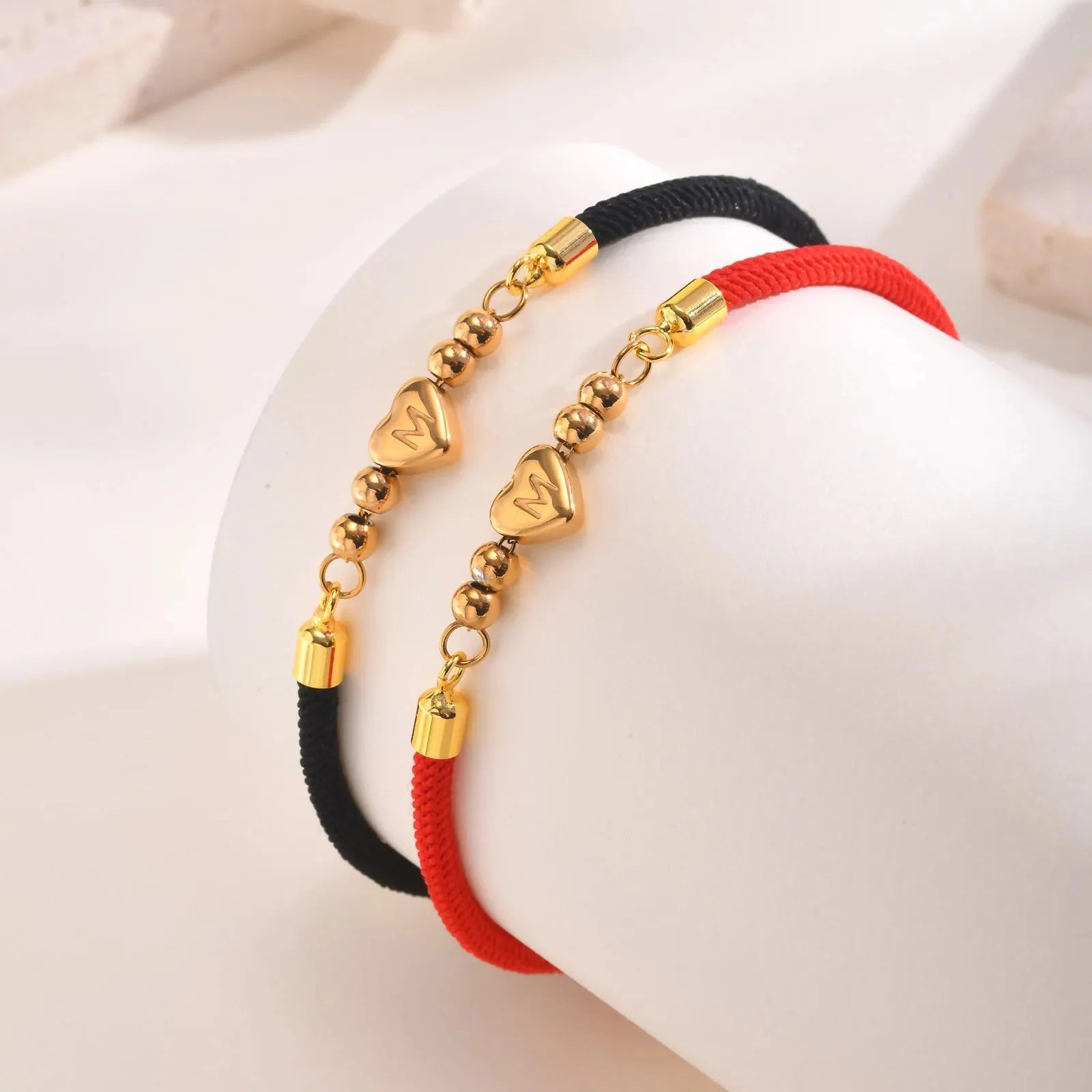 Heart Letter Initial Milan Rope Bracelet