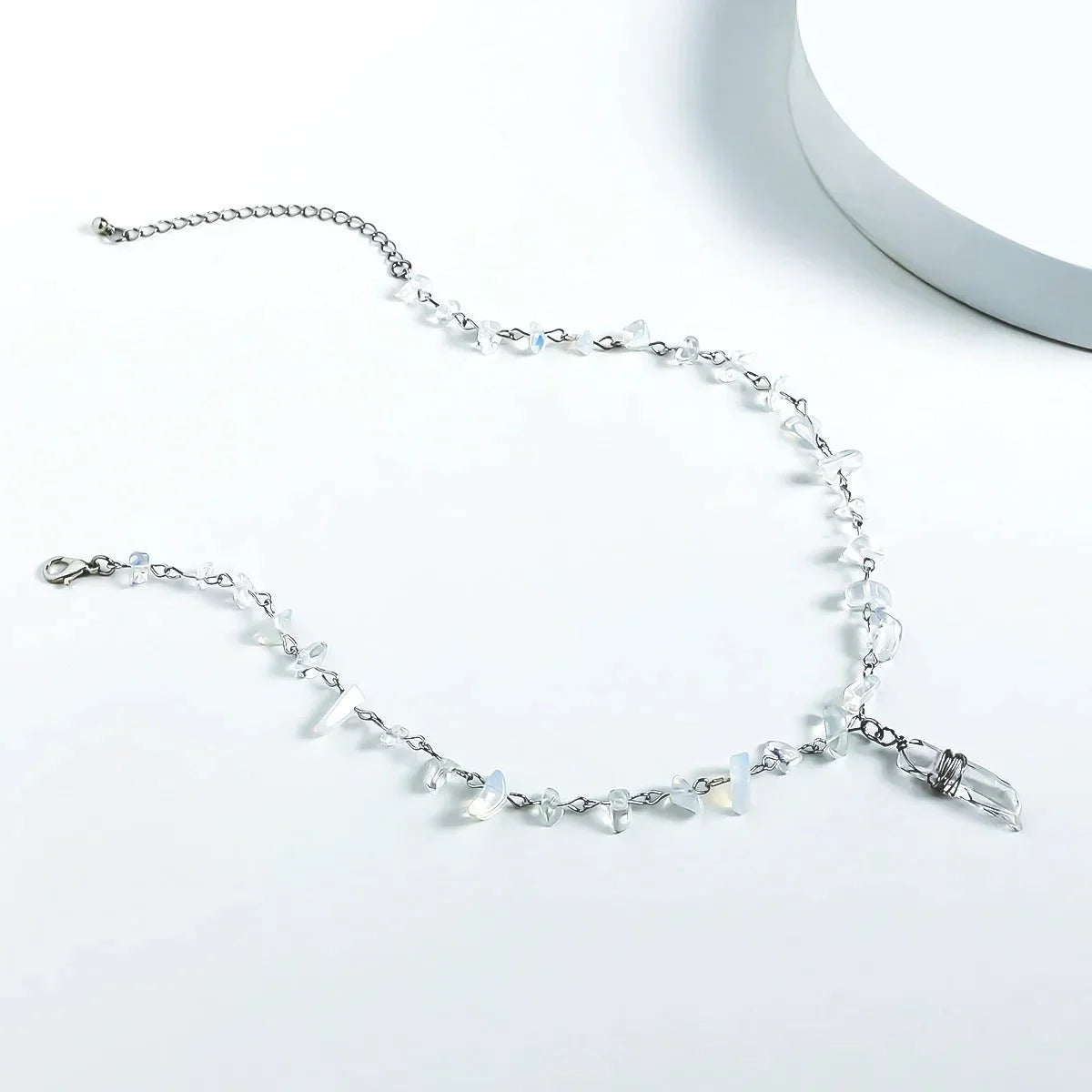 Ice Crystal Stone Choker Necklace