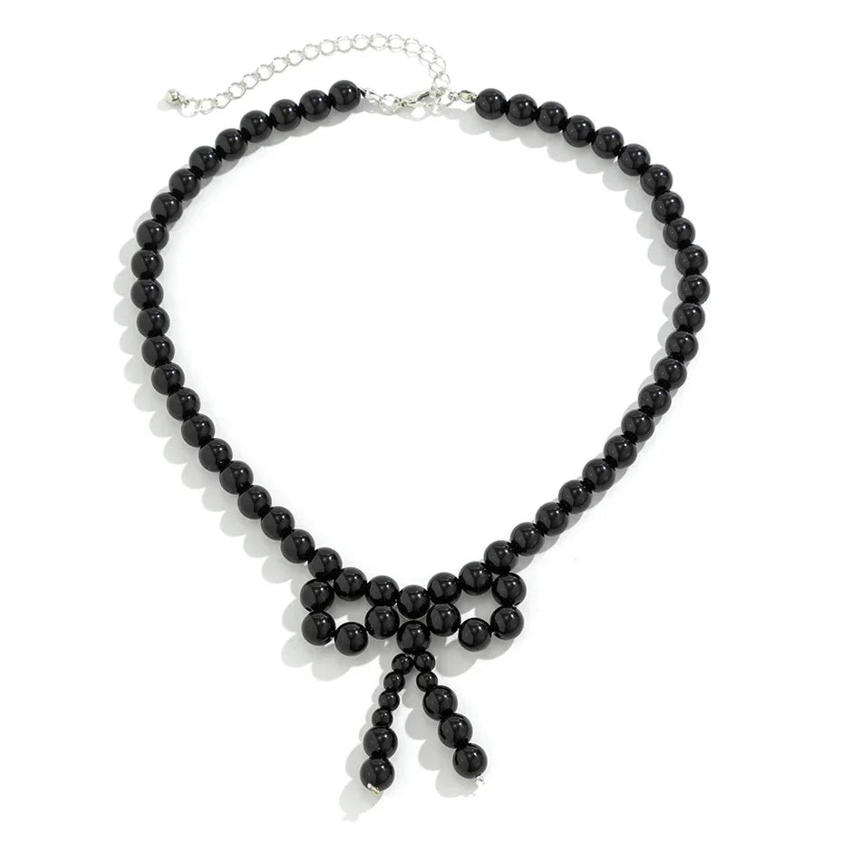 Iconic Dainty Pearl Bow Necklace