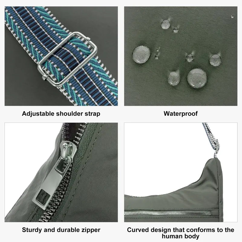Multi Pocket Water Resistant Crossbody Bag