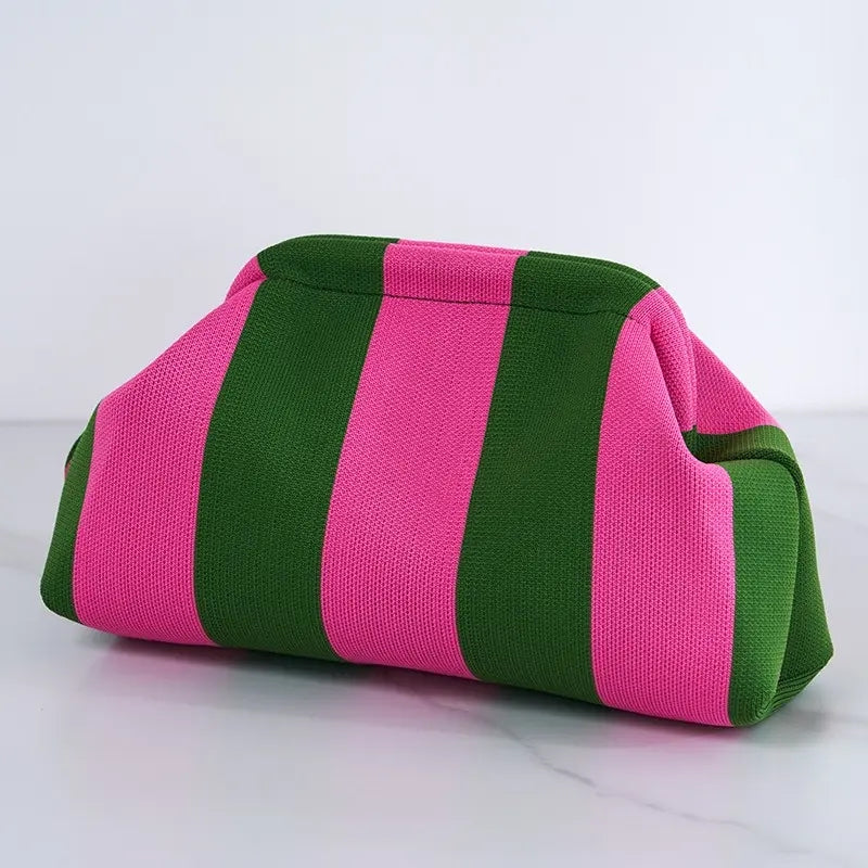 Striped Dumpling Bag