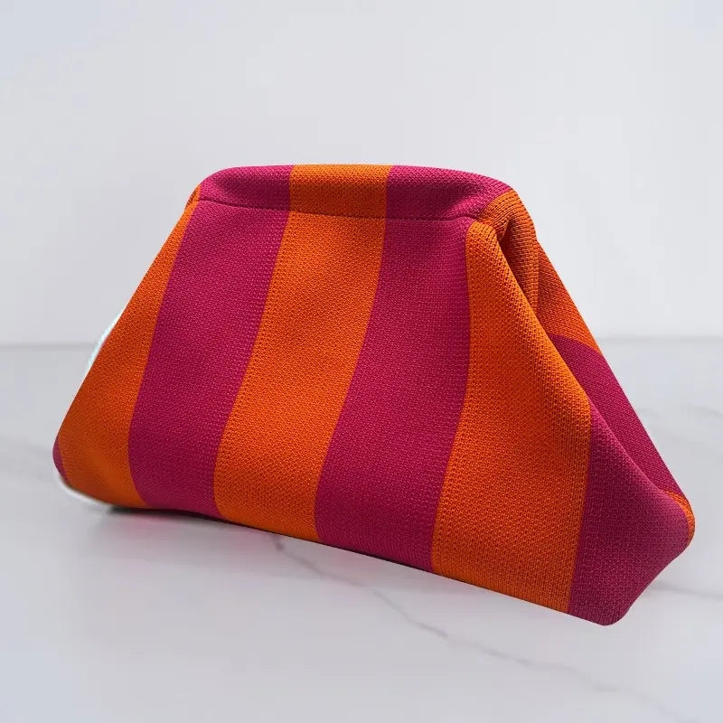Striped Dumpling Bag