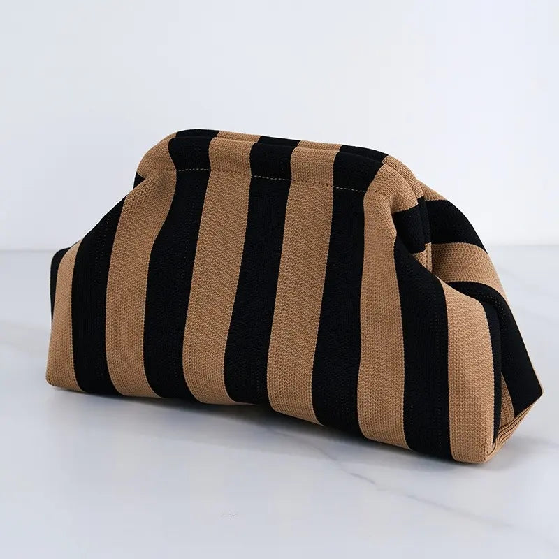 Striped Dumpling Bag