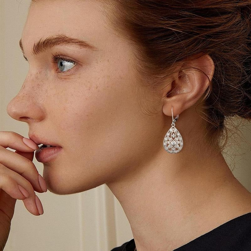 Floral Teardrop Earrings