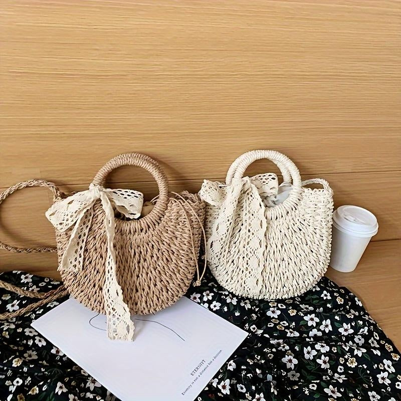 Rattan Straw Mini Shoulder Bag