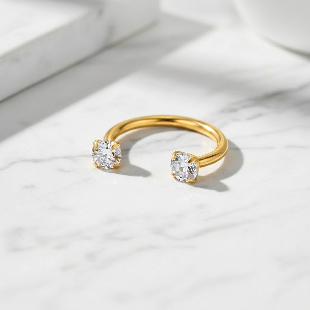 18G Horseshoe Nose Ring in gold