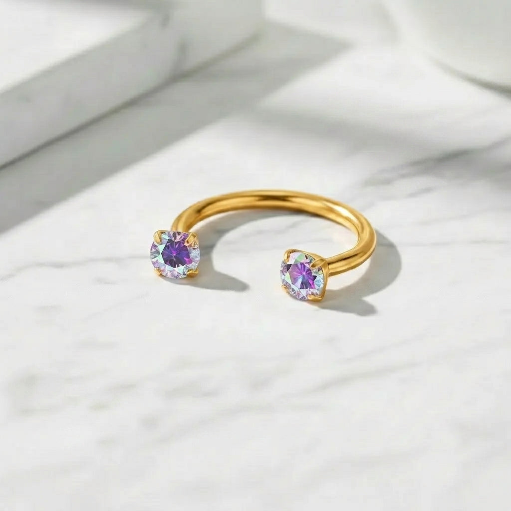 18G Horseshoe Nose Ring in gold