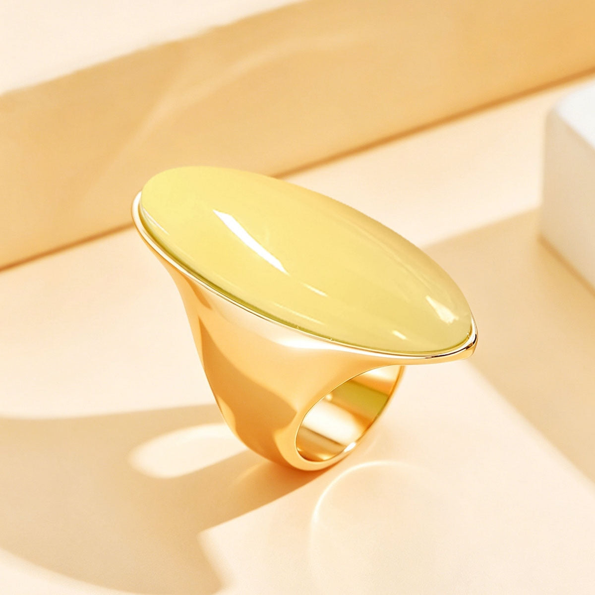 Oval Chunky Crystal Ring