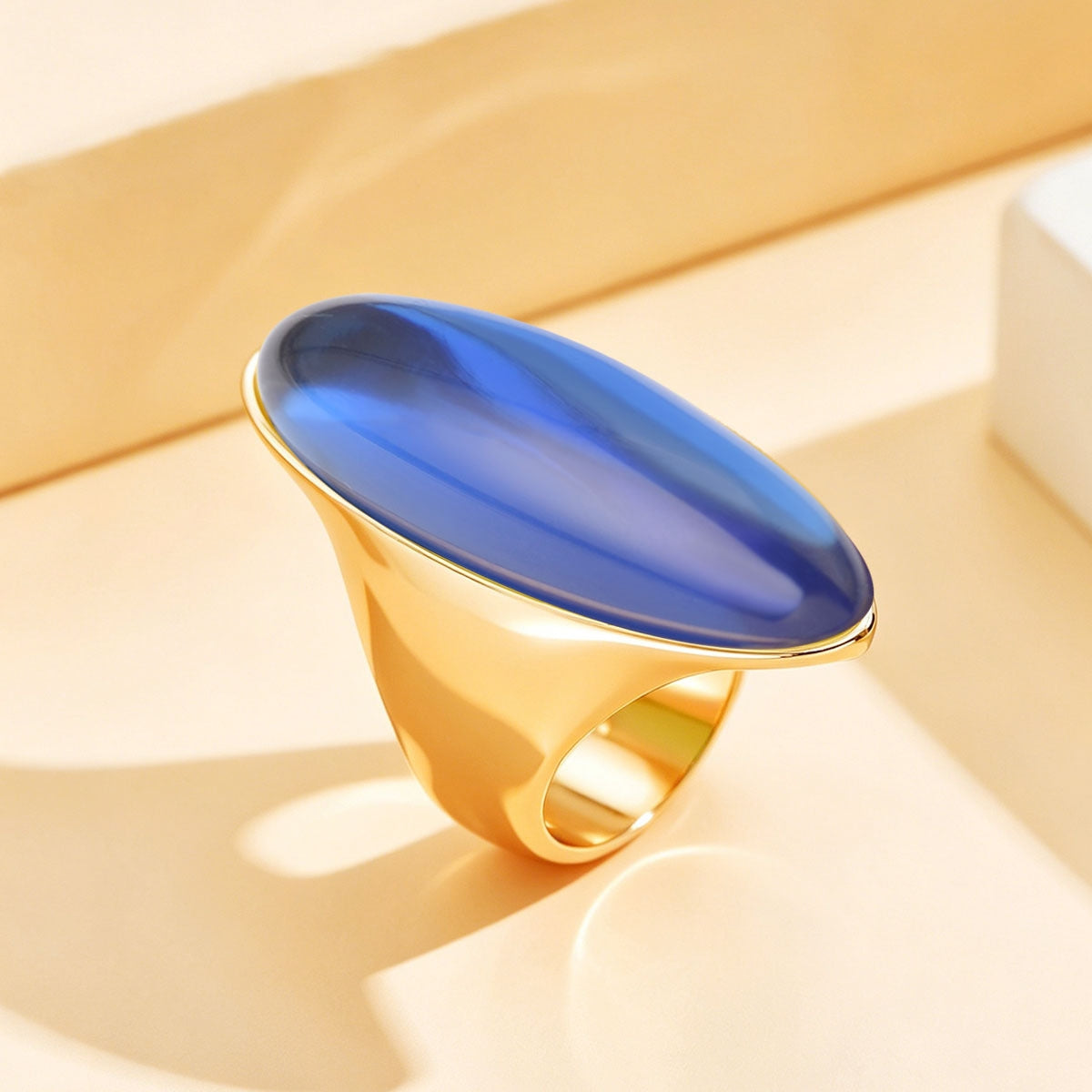 Oval Chunky Crystal Ring
