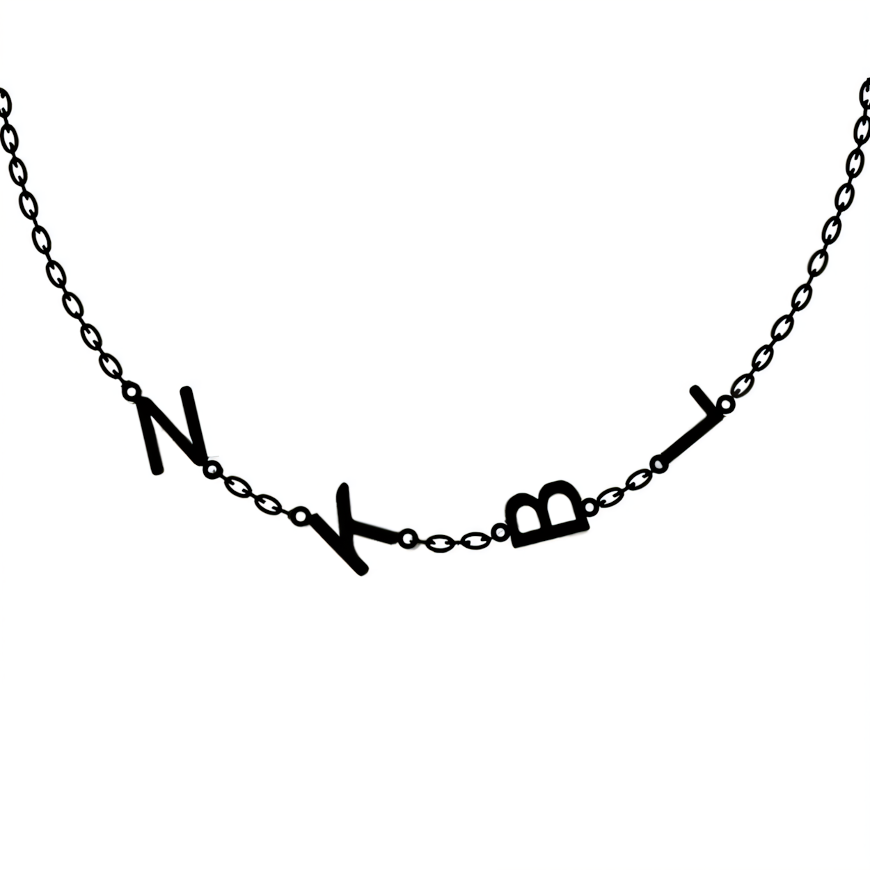 Personalized Off Center Letter Necklace in gold