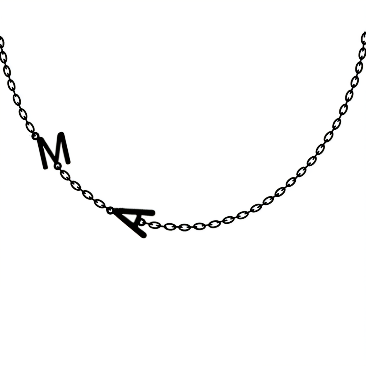 Personalized Off Center Letter Necklace in gold