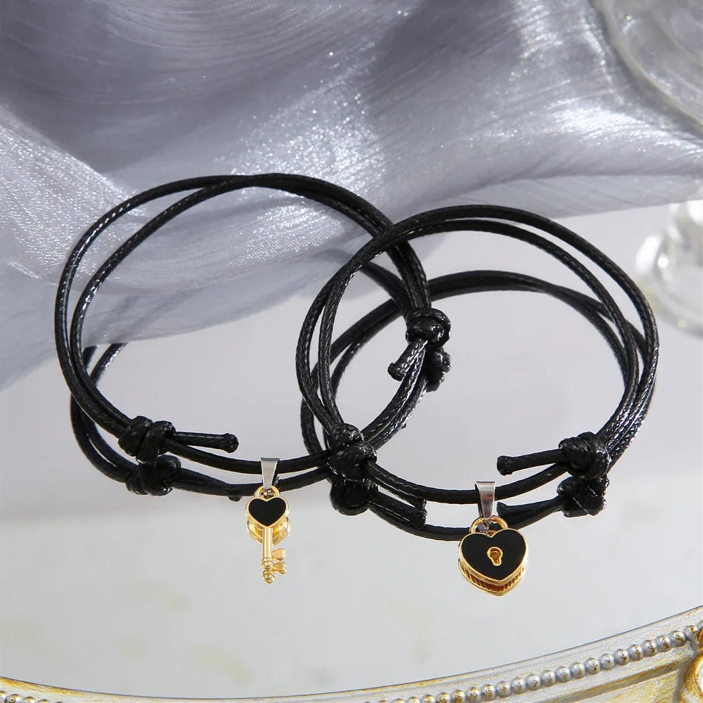 Minimal Lock & Key Couples Bracelets