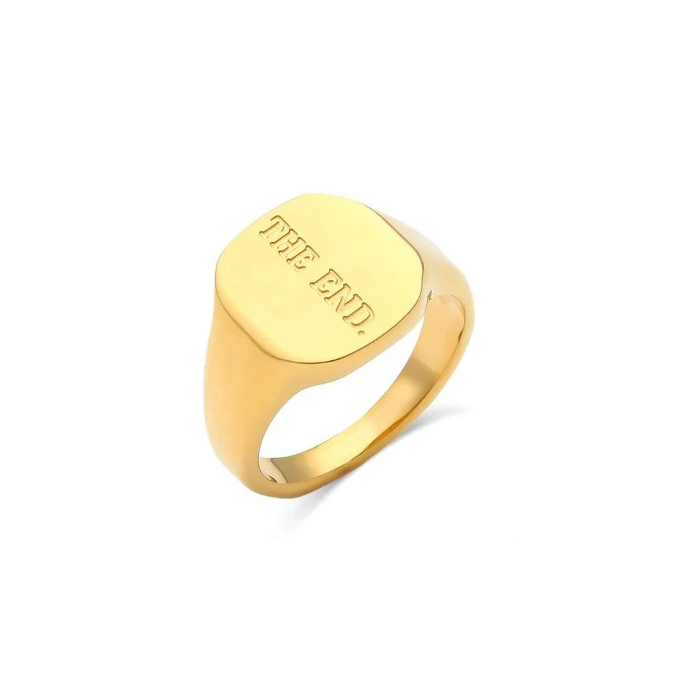positive affirmation engraved rings
