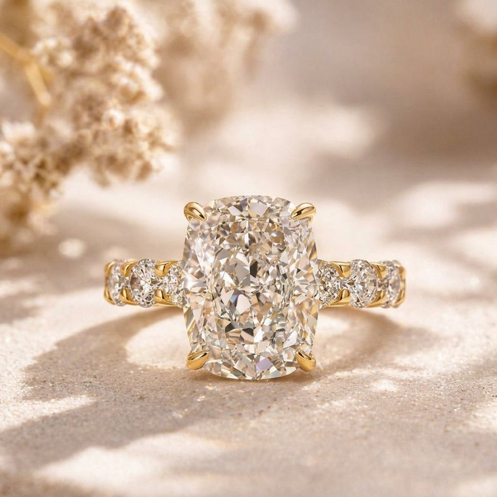 Elegant Elongated Cushion Cut Ring