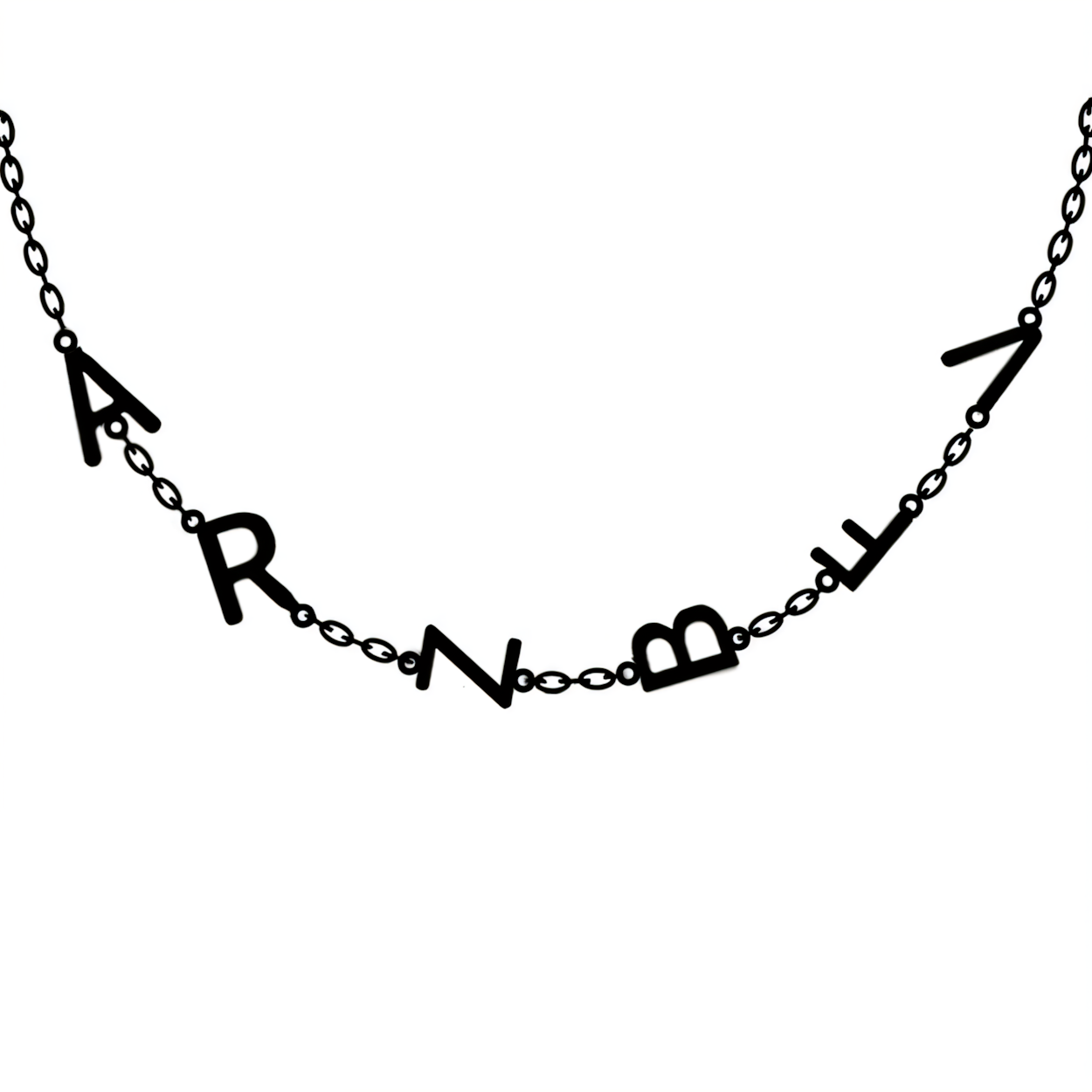 Personalized Off Center Letter Necklace in gold