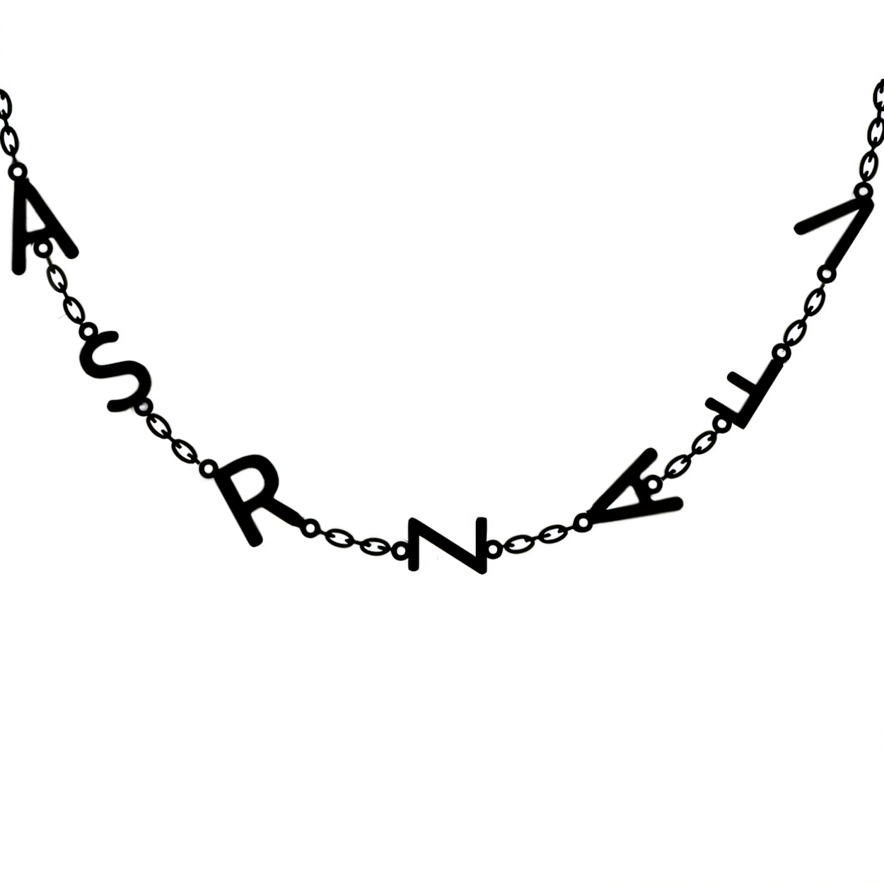 Personalized Off Center Letter Necklace in gold